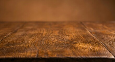 Rustic Wooden Surface with Textured Finish and Subtle Cracks