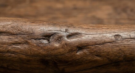 Distressed Wooden Planks with Visible Aging and Cracks
