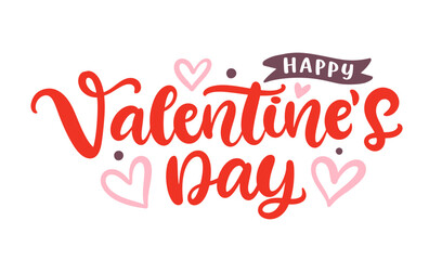 Happy Valentines Day typography vector lettering