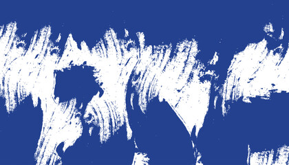 Abstract Dynamic Blue Grunge Brush Stroke Background with Distressed Grainy Texture, Bold Curves, and Expressive Paint Smears