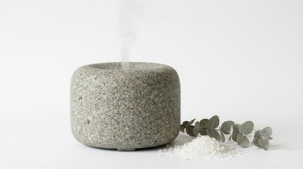 Minimalist Stone Aromatherapy Diffuser with Mist and Eucalyptus