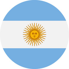 Round button of the flag of Argentina © Yuliia