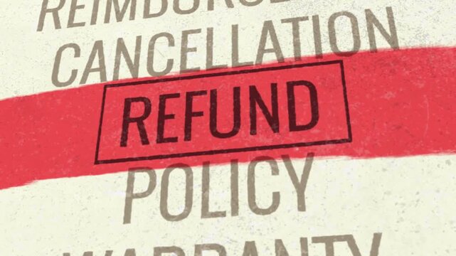 Refund 3D Scrolling Title Animation