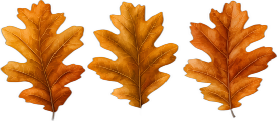 Autumnal Oak Leaves Display A Warm Palette