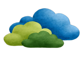 Colorful Clouds Ascending into a Vibrant Sky