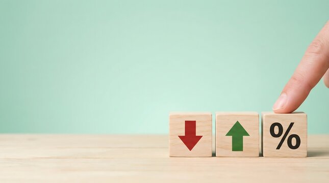 Business finance concept with wooden blocks