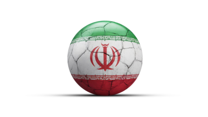 Iran Sphere 3d break flag background png