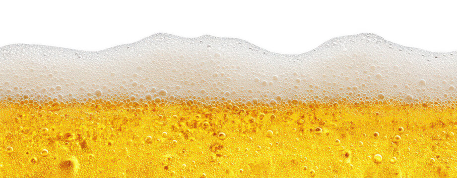 close-up of beer foam texture background