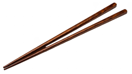 pair of chopsticks isolated on a white background