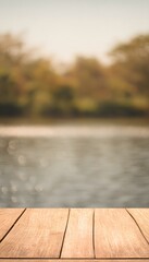 Fototapeta premium Tranquil lakeside pier scene evokes calm serenity a peaceful escape from everyday life