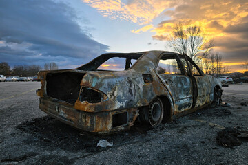 Burnt car