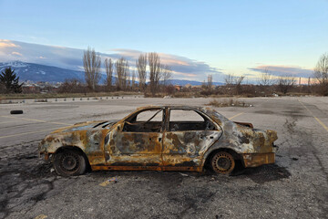 Burnt car