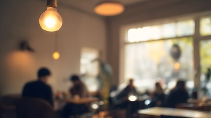 Cozy café ambiance soft light invites relaxation a welcoming space for connection and quiet moments