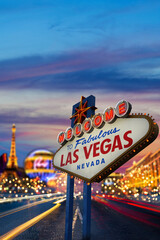 Las Vegas, Nevada, United States of America. 10-12-2025 Welcome to Fabulous Las Vegas Neon Sign  © somchaij