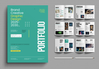 Minimal Creative Graphic Portfolio Layout Template Design