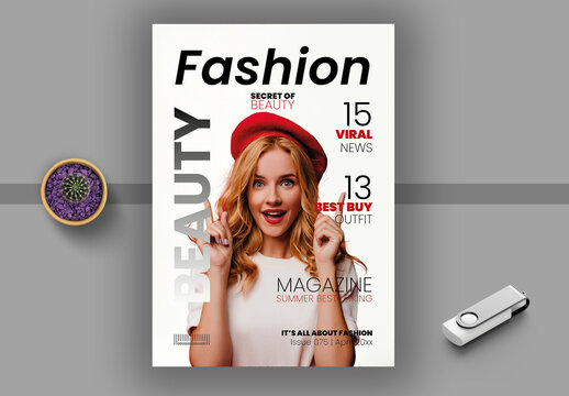 Fashion Magazine Cover Layout