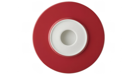 Red and White Target or Bullseye circular target red outer ring isolated on a transparent background
