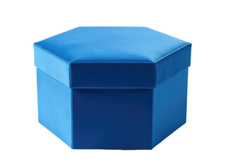 Fototapeta premium A blue box with a lid on a white background