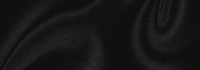 Fototapeta premium Grainy black white monochrome background dark gradient with liquid wavy curvy abstract noise texture effect header poster design