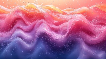 Abstract 3D fluid background with colorful liquid wave splashes, dynamic visual for banner, poster and product presentation design
