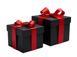 Fototapeta premium Two gift boxes wrapped in red ribbons, ready for a special occasion