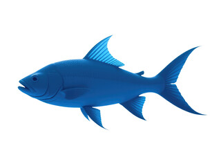 Obraz premium A blue fish suspended in the air, possibly magical or creative concept