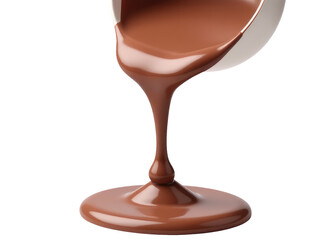 Obraz premium Chocolate sauce being poured onto a spoon