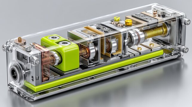 exploded view of lithium battery pack cells