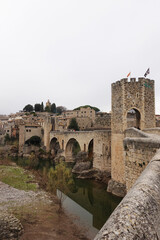 Fototapeta premium The old bridge in Besalu village, Catalunya, Spain