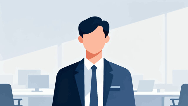 Businessman in office suit