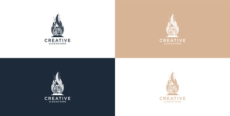Creative Digital Brain Logo Design Template