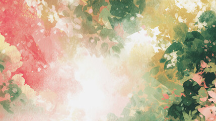 watercolor botanical rose flowers texture template background.Elegant wedding invitation card background . Minimal hand painted Design for wedding or Valentine's Day