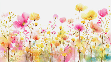 watercolor botanical rose flowers texture template background.Elegant wedding invitation card background . Minimal hand painted Design for wedding or Valentine's Day