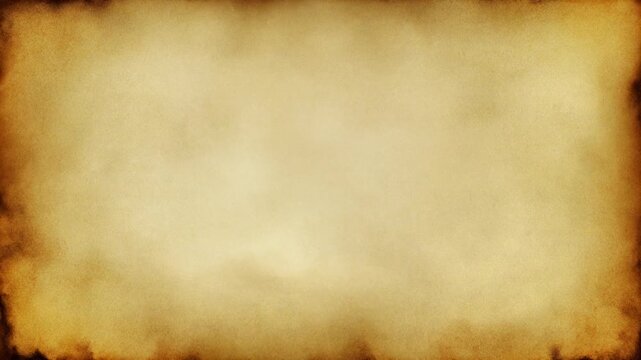 Aged Parchment Background Texture with Dark Sepia Edges, Evoking a Sense of History, Vintage