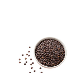 Bowl of Lentils on Transparent Background