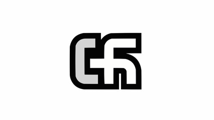 Fototapeta premium Modern abstract logo design with letters C and R.