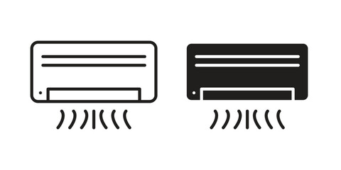 Air conditioner icons vector design template simple and clean