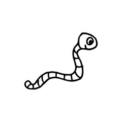 caterpillar sketch on a white background