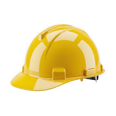 Fototapeta premium Yellow hard hat isolated on transparent background