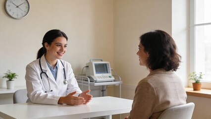 Doctor consulting patient in clinic