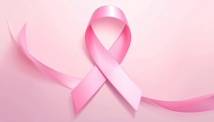 Pink Ribbon - Symbol of Breast Cancer Awareness and Support.