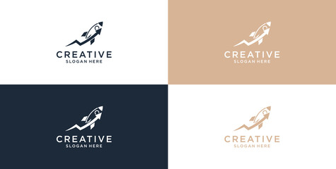 Rocket Logo Design Concept for Digital Marketing,