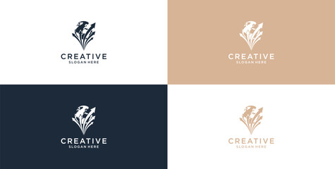 Rocket Logo Design Concept for Digital Marketing,