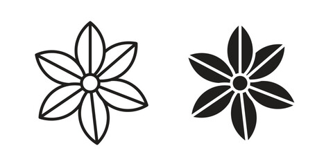 Jasmine icons vector design template simple and clean