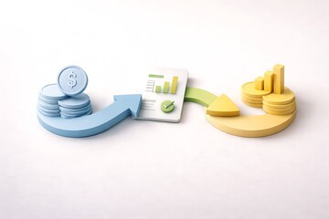 Financial Growth Strategy and Investment Returns Concept