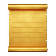 Ancient scroll design element isolated on transparent background