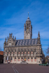 Fototapeta premium Historic town hall (Stadhuis) of Middelburg in Zeeland, Netherlands