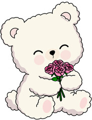 Valentine Soft Day Bear Pattern