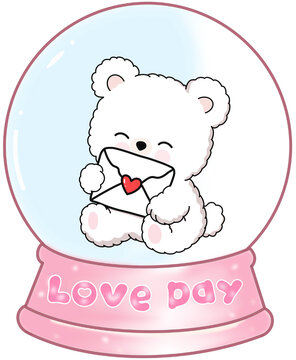 Valentine Love Day Bear Pattern
