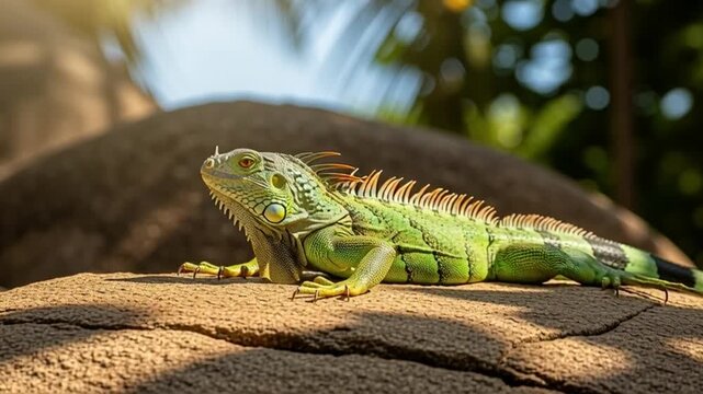 iguana on a tree